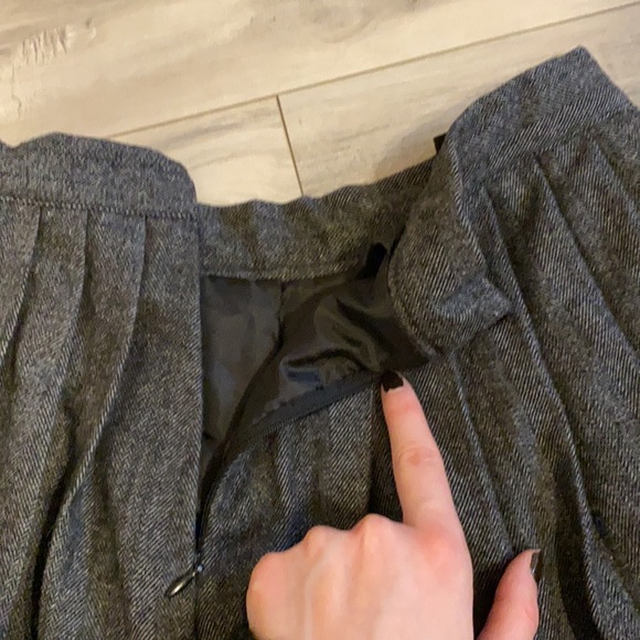 wool pleated mini skirt -S- - Picture 3 of 4